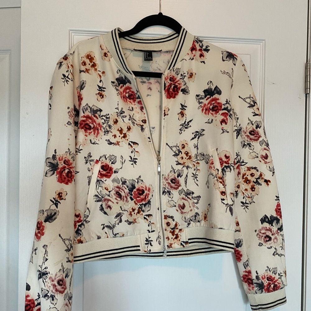 Floral bomber jacket